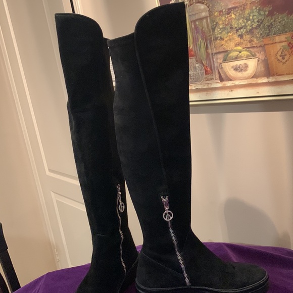 Wishbone tall suede, leather winter boots, size 6 - Picture 2 of 16